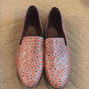 Aldo Men's Pink Floral Loafers Comfortable